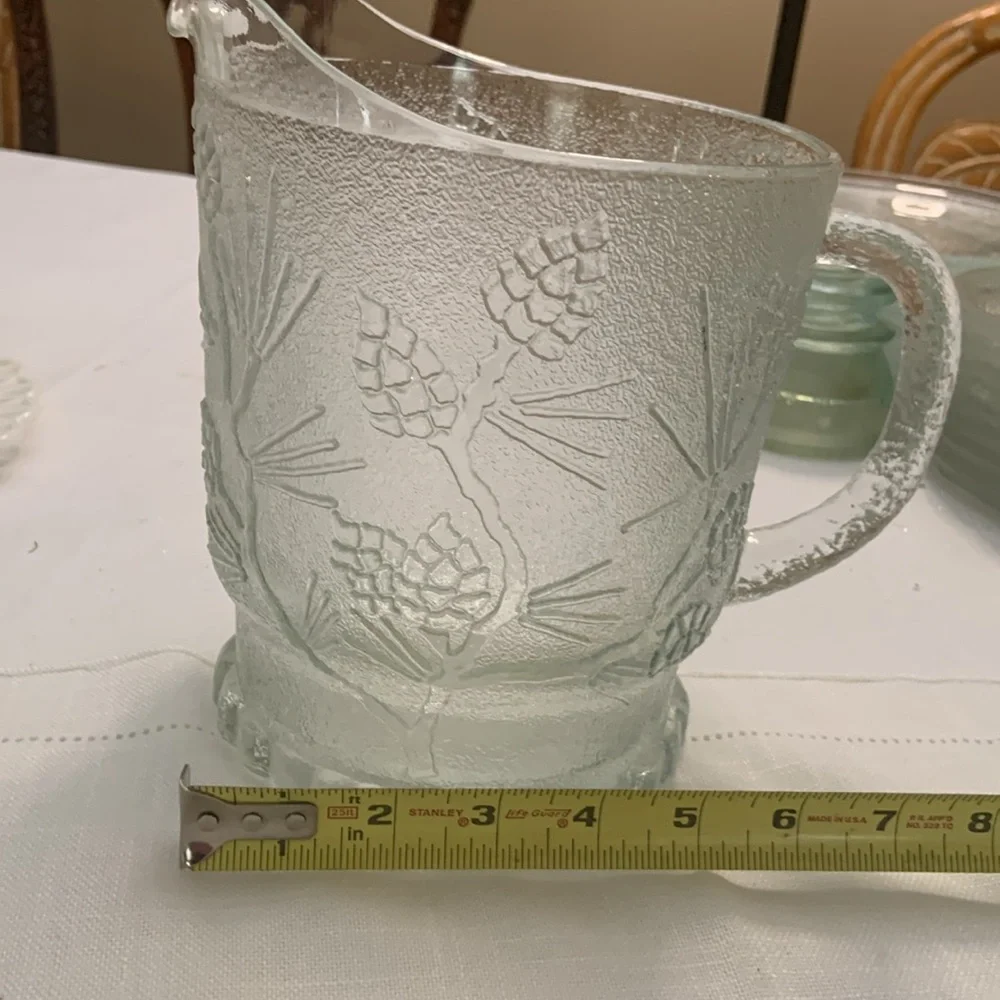 Vintage Tiara Glass Pitcher Ponderosa Pine - Picture 8 of 8